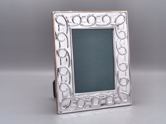 Image 1 of Silver plated metal frame, size for 9x13 photos