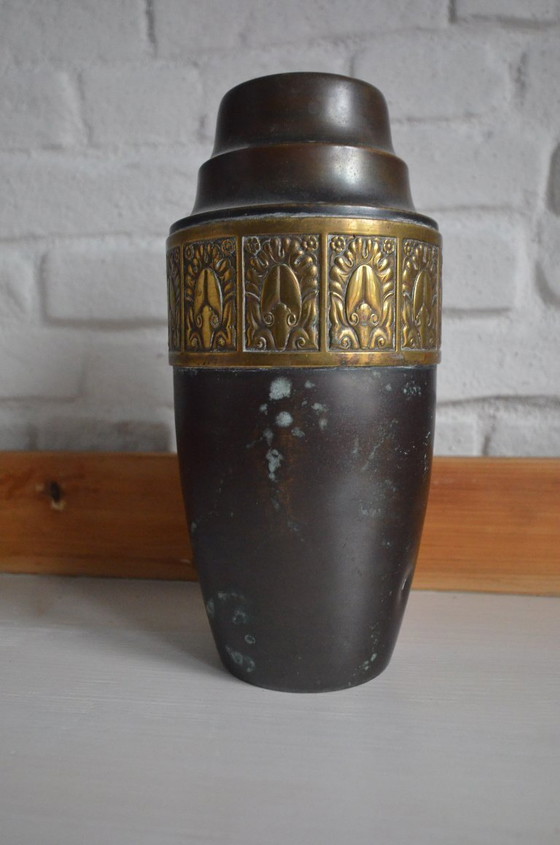 Image 1 of Jugendstilvase Messing 20er Jahre Art  ART NOUVEAU 