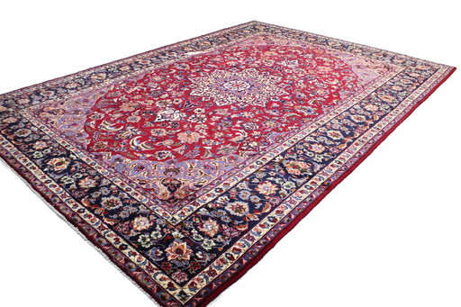 Original Handgeknüpfter Perserteppich Isfahan Fein 420 X 296 Cm Top Zustand