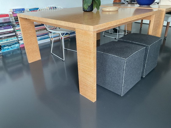 Image 1 of 2 Maxalto tables, Alceo, 1,38x1,38 cm brushed light oak