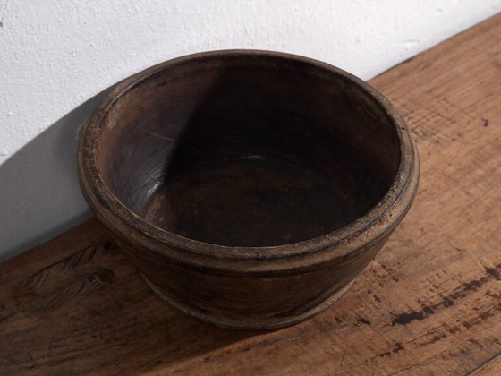 Cuenco antiguo de madera maciza (c.1900) #16 (photo 19 of 22)