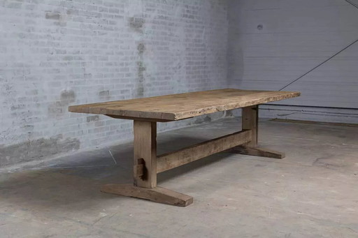 Antique Farmhouse Table in Solid Oak - HED