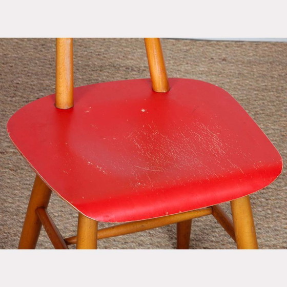 Image 1 of Roter Stuhl, der von Ton in den 1960er Jahren produziert wurde