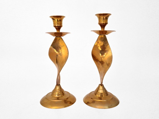 Kandelaar Set Messing Koper – kandelaars en kaarsen, Brass, Metal