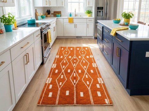 Tappeto marocchino fatto a mano 100 cm x 300 cm