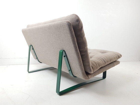 Vintage Artifort Bankje Kho Liang Le Beige Ploegstof Groen – 2 zitsbanken, Metal, Wool (photo 4 of 9)