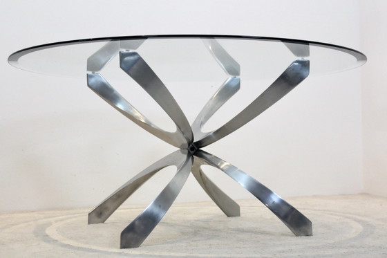 Aluminium en glazen salontafel van Knut Hesterberg voor Ronald Schmitt, Koffietafelboeken (foto 6 van 9)