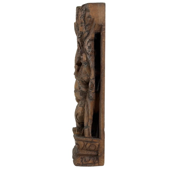 Pannello in Legno Intagliato con Ganesha, India, Circa XIX Secolo – Decorazioni murali (photo 5 of 6)