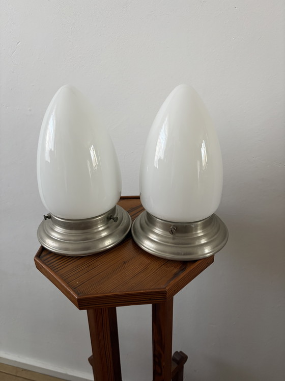 Image 1 of Lampes de plafond vintage Art Déco, lot de 2