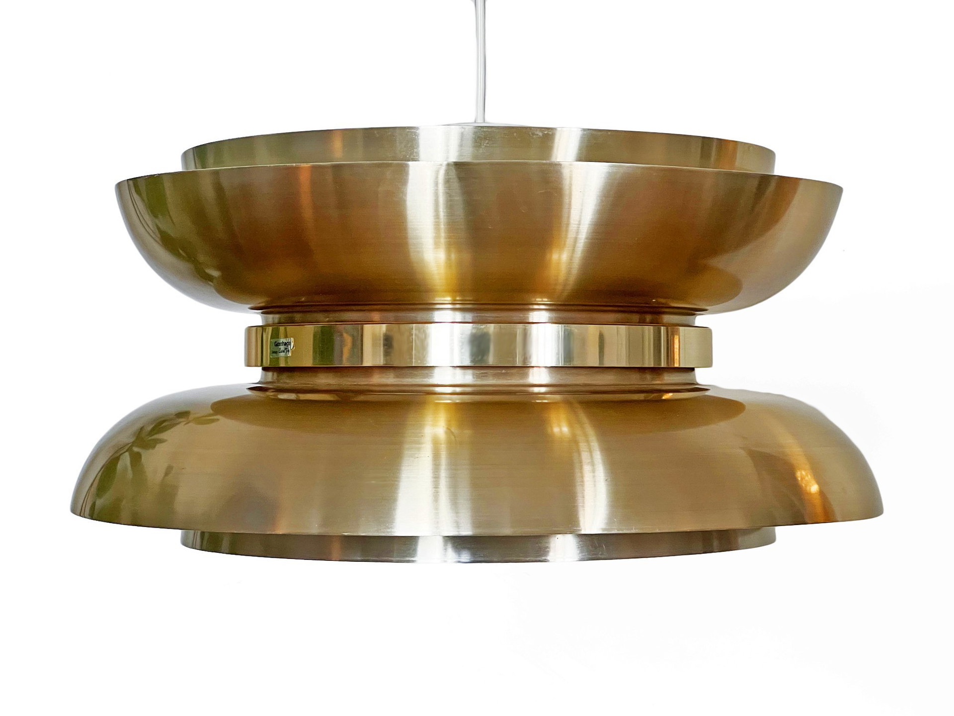 Golden Pendant Light by Carl Thore for Granhaga Metall Golden Pendant Light by Carl Thore for Granhaga Metall