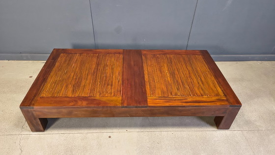 Image 1 of Table basse XXL en bambou, années 1980