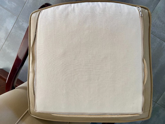 Paire de Fauteuils Bridges 1930 Art Déco – Leather, Wood (photo 5 of 6)