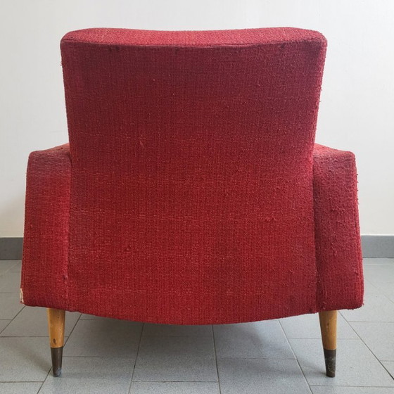 Image 1 of Vintage rockabilly fauteuil uit de jaren 50, te restaureren door DLG Steiner Arp Guariche.
