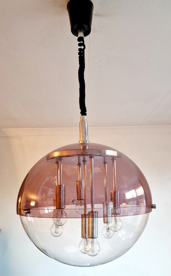 Lampada a sospensione Space Age di Raak Amsterdam Anni '70 – Lampade a sospensione, Metal, Plexiglass, Vintage (photo 6 of 8)