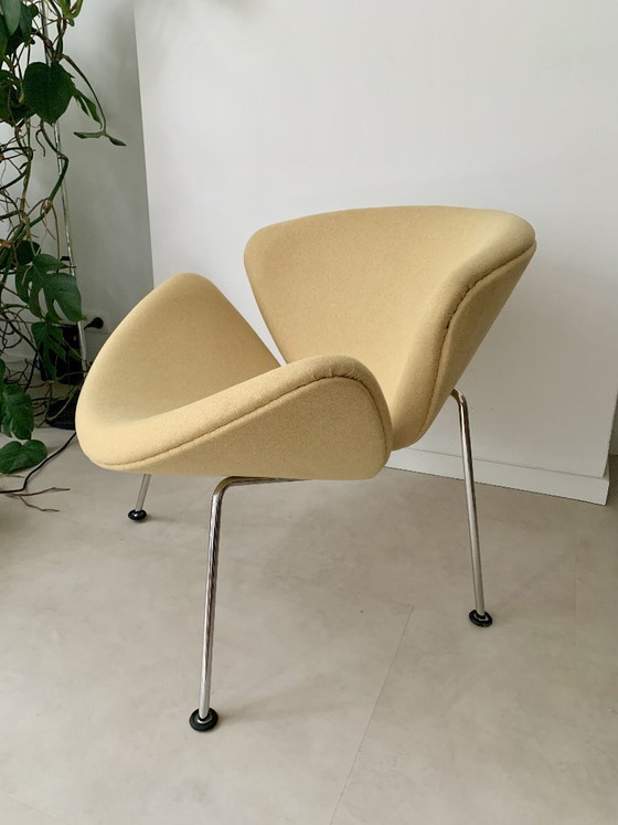 Artifort Orange Slice Sessel, entworfen von Pierre Paulin, gelb, Stoff, Metall, Design (Foto 3 von 5)