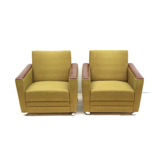 Image 1 of 2 poltrone vintage verdi degli anni '70