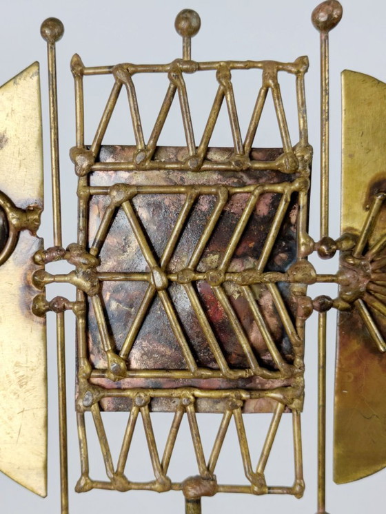 Image 1 of Midcentury Brutalist Fish Sculpture by Jarc | France | Mixed Metals