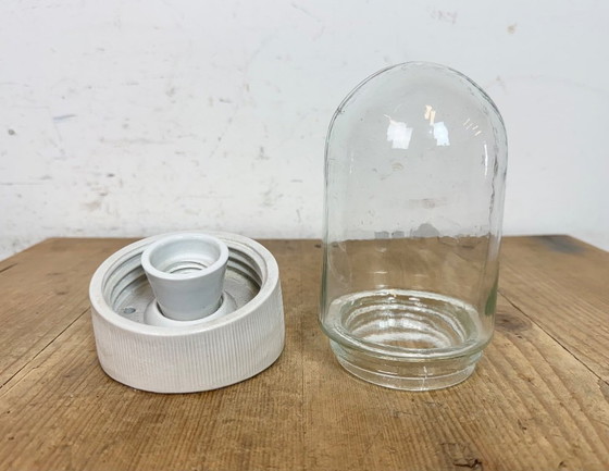 Image 1 of Vintage witte porseleinen wandlamp, jaren 70