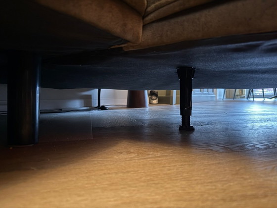 Image 1 of Montel Viano hoekbank groen micro leer velours