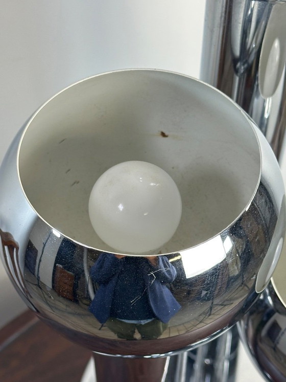 Vintage Space Age Chrome Table Lamp 1970s – Metal (photo 8 of 12)