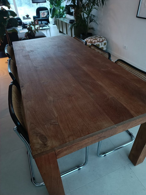 Image 1 of Heavy Solid Teak Dining Table (200x100)