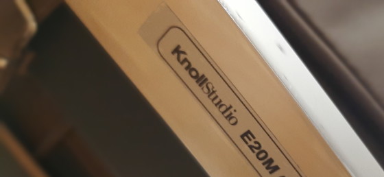 Image 1 of KNOLL SET BARCELONA NEW-NEVER USED Cognac leather design L. Mies Van der Rohe & Lilly Reich 1929