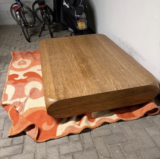 Image 1 of Grote design salontafel van eikenhout – 180 x 120 x 25 cm