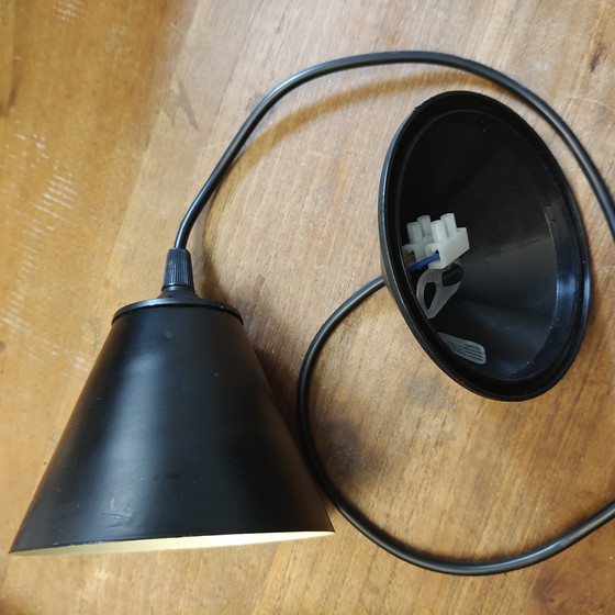 Image 1 of Vintage Minimalist Black Cone Pendant Lamp