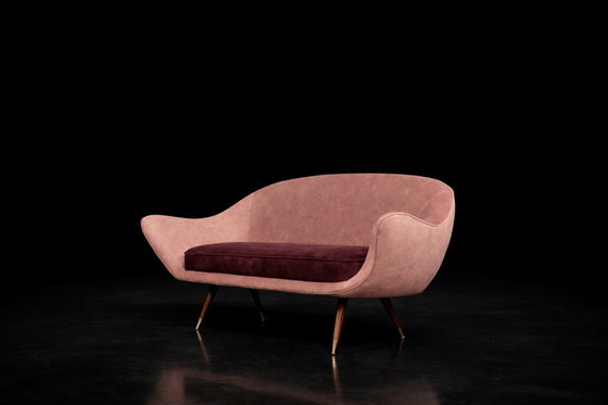 Image 1 of Vintage Mid-Century Space Age Velours Loungeset van Paged, 1972, set van 3