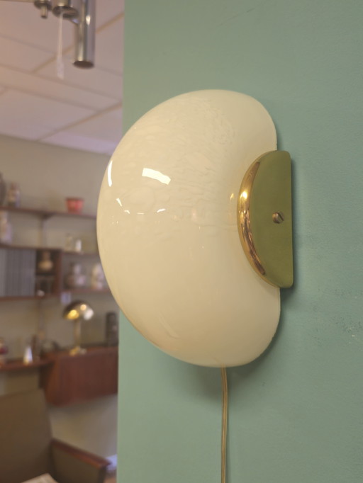 Vintage Murano Wall Lamp Ceiling Light Brass Glass