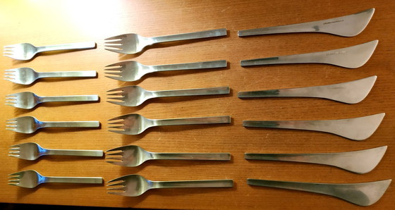 Image 1 of GEORG JENSEN 1955 Besteck von MAGNUS STEPHENSEN Modell TUJA TANAQUIL