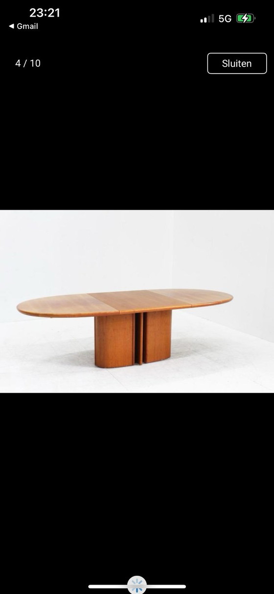 Image 1 of Vintage Skovby extendable oval dining table