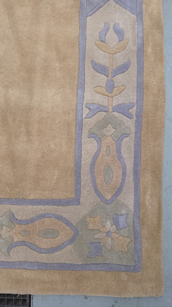 Image 1 of Tapis oriental moderne en laine, fait main, couleurs pastel, 248 x 350 cm
