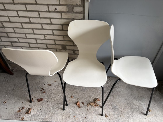 3 Chaises Papillon Vintage Phoenix Made In Danmark – Chaises de salle à manger, Metal, Wood (photo 2 of 6)