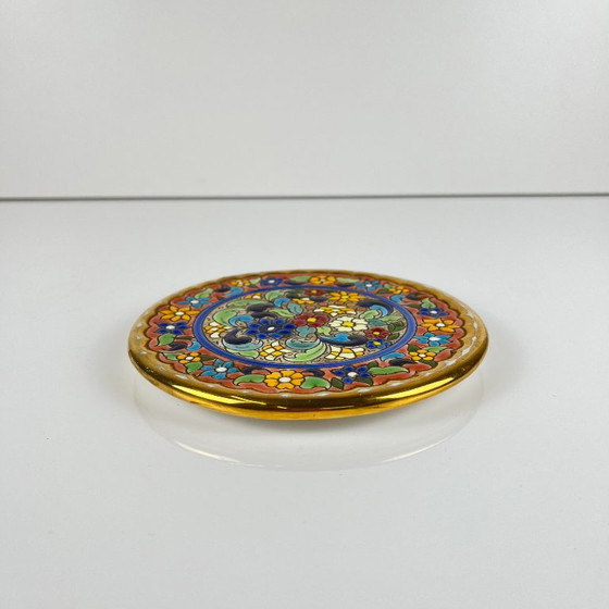 Decorative ceramic plate by Artecer, Cuerda Seca, Seville, 1980s-90s – Wall decoration (photo 4 of 7)