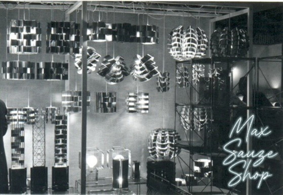 Max Sauze Hängelampe – Frankreich, ca. 1960 – Pendelleuchten, Aluminium (photo 12 of 12)