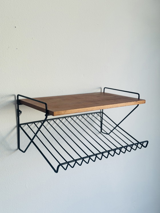 Image 1 of Vintage string wall rack 1960s/70s - wood & metal