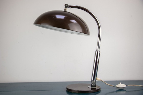 Hala Desk lamp model 144 by H. Busquet, brown metallic – Chrome (photo 2 of 10)