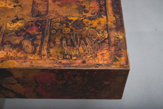 Image 1 of Tavolino da caffè vintage in rame di Bernhard Rohne, anni '70