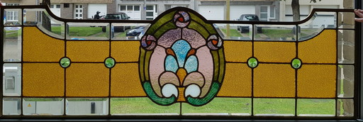 Art Nouveau Front Stained Glass Window