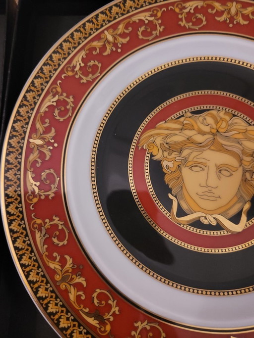 Versace Rosenthal Medusa Rood Bord 18cm – tafelwaar, Porcelain (photo 2 of 5)