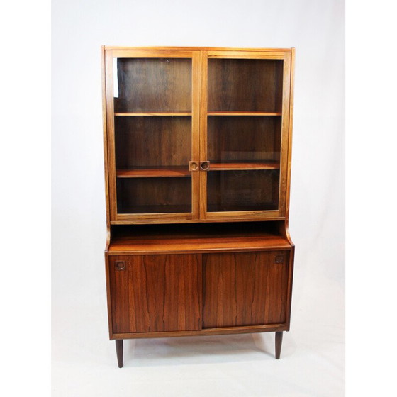 Image 1 of Vintage cabinet with glass doors in rosewood, Denmark 1960