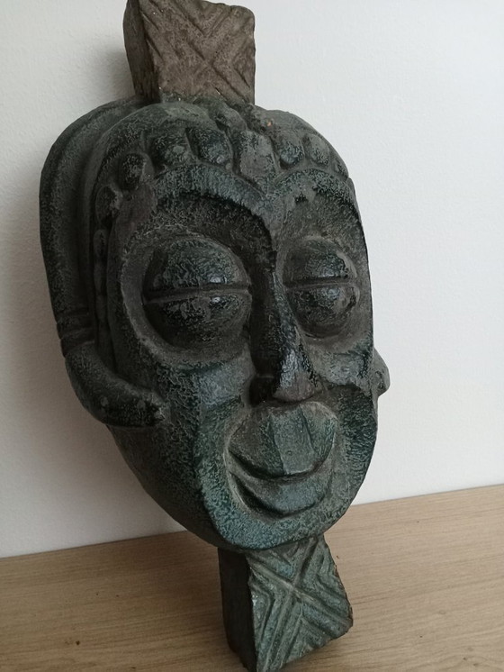 Image 1 of Maschera da parete in legno verde dal Camerun / Africa