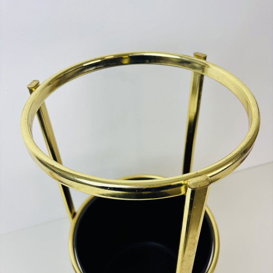 Image 1 of Porte-parapluie Ypma « Charme » en plastique doré et noir