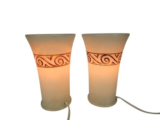 Massive - Alabaster - Made in Spain - table lamps (2) - 70's