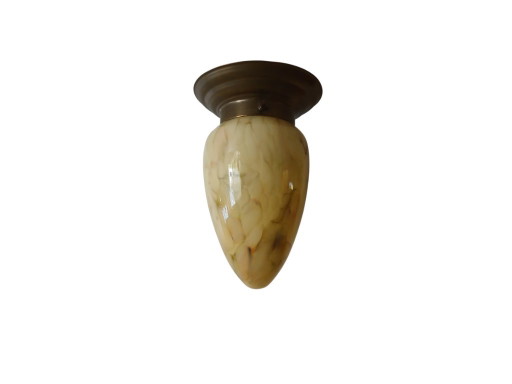 Plafondlamp – Art Deco - Gemarmerd – plafondlampen, Brass, Vintage