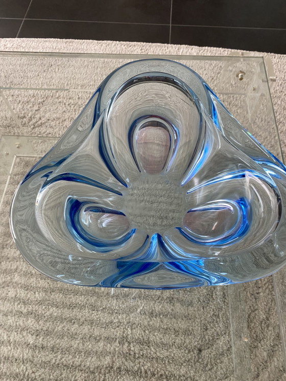 Image 1 of Gran cuenco de centro de mesa de Murano azul claro