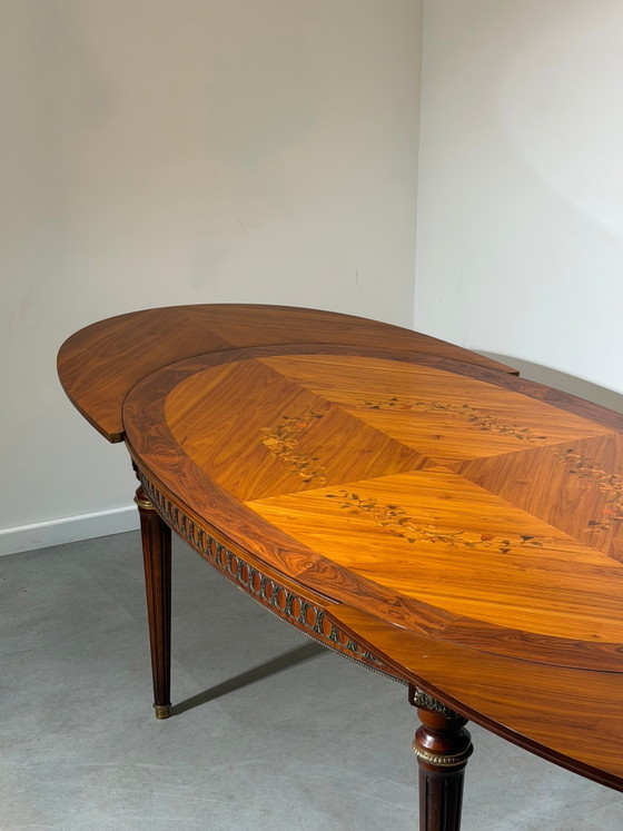 JP Ehalt Louis XVI Style Intarsien-Ausziehtisch – Esstische (photo 7 of 9)