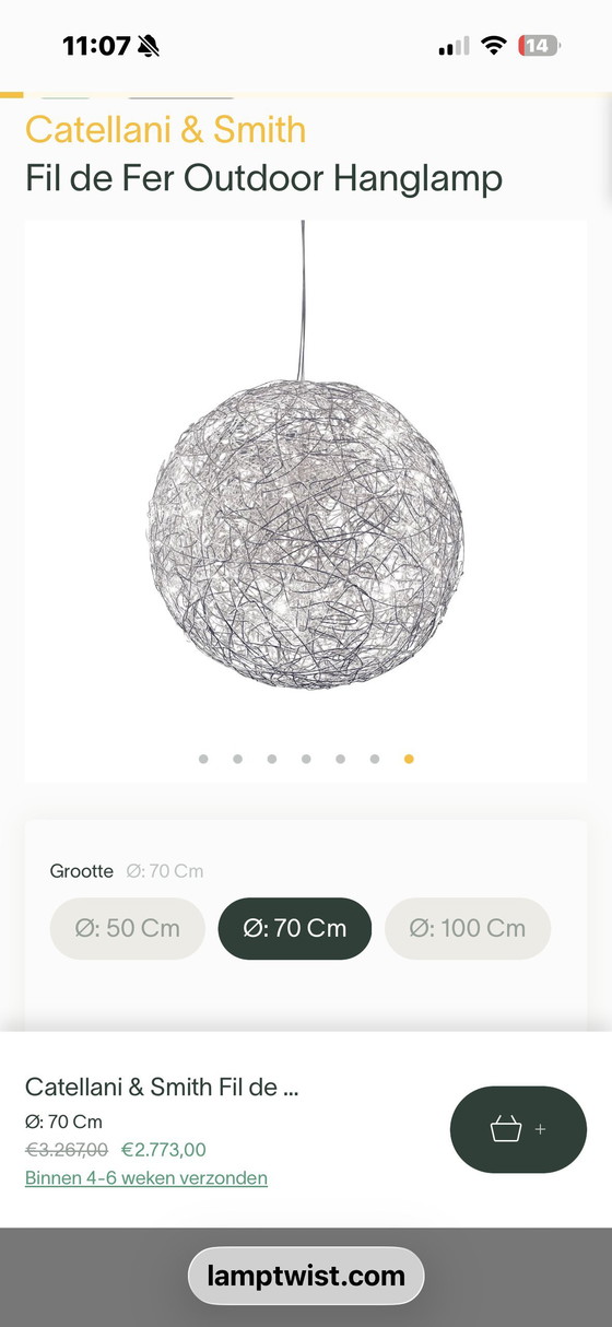 Image 1 of Catellani & Smith Fil de Fer Lampada da sospensione