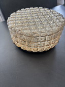 Vintage Glass Ceiling Lamp Amber/Plaffoniere Glass